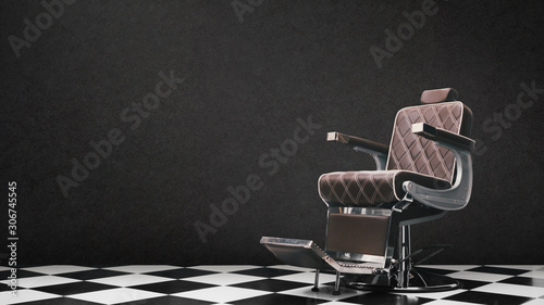 Stylish Vintage Barber Chair photo
