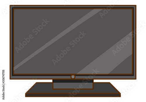 Television on white background