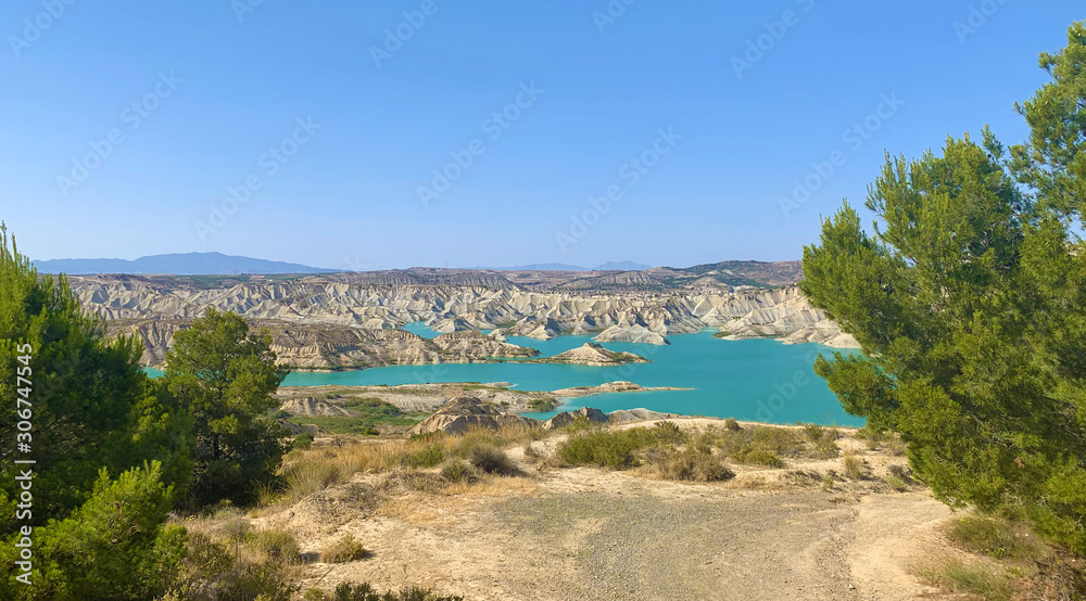 Naklejka premium Paisaje Lunar, Librilla, España