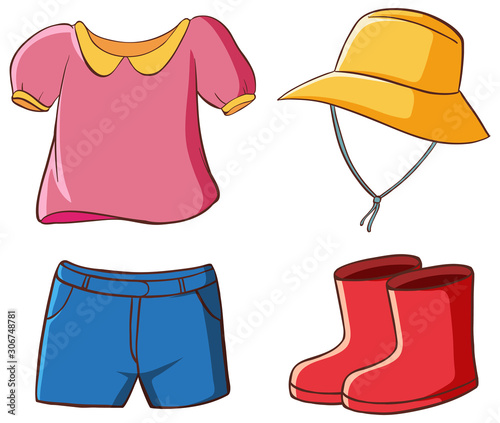 Isolated set of clothes