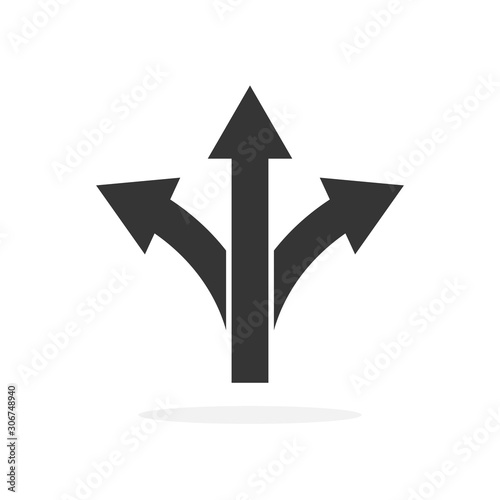 Three-way vector arrow