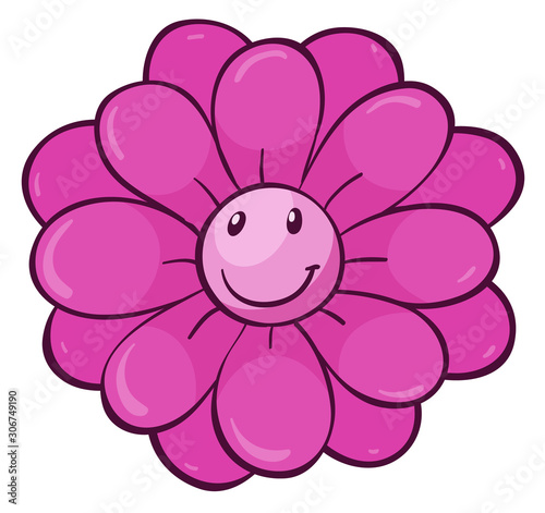 Single flower in pink color