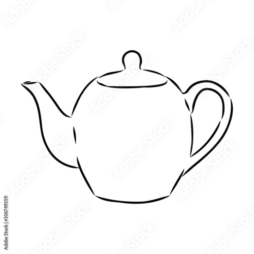 teapot isolated on white background