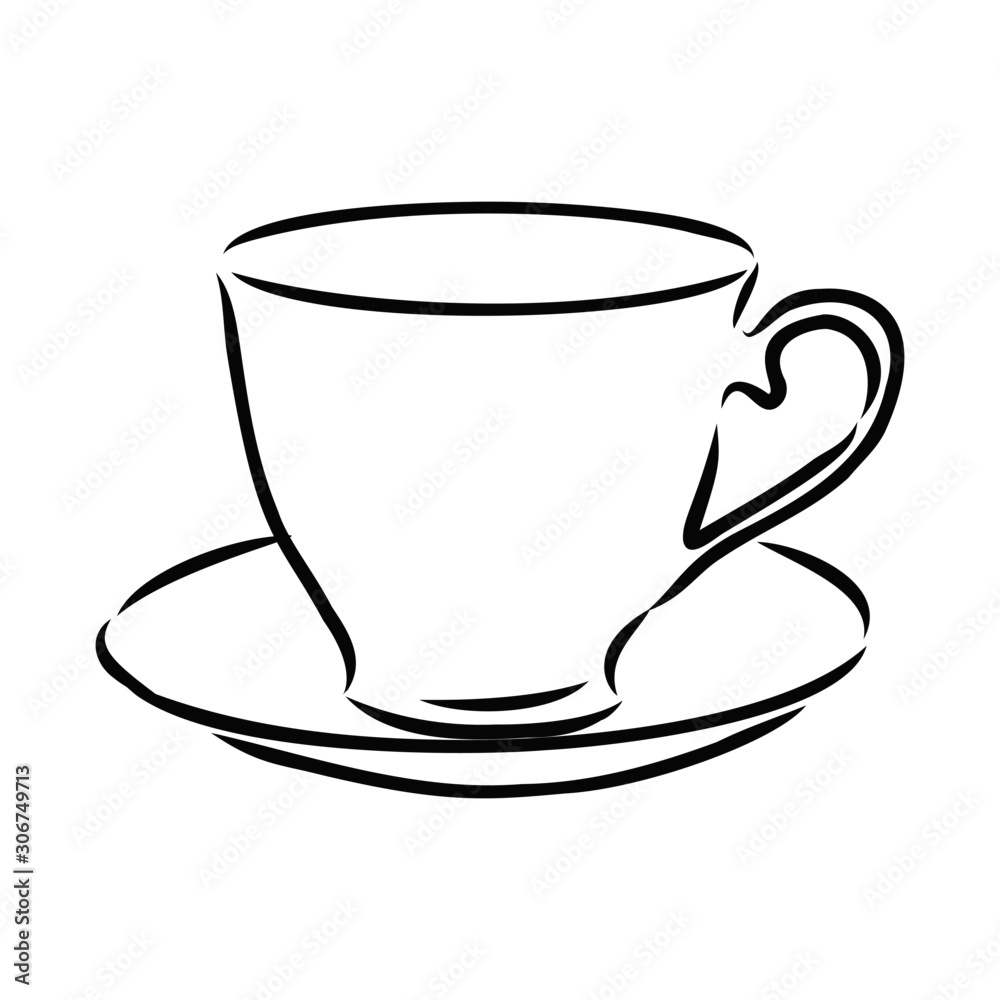 cup sketch vector illustration 