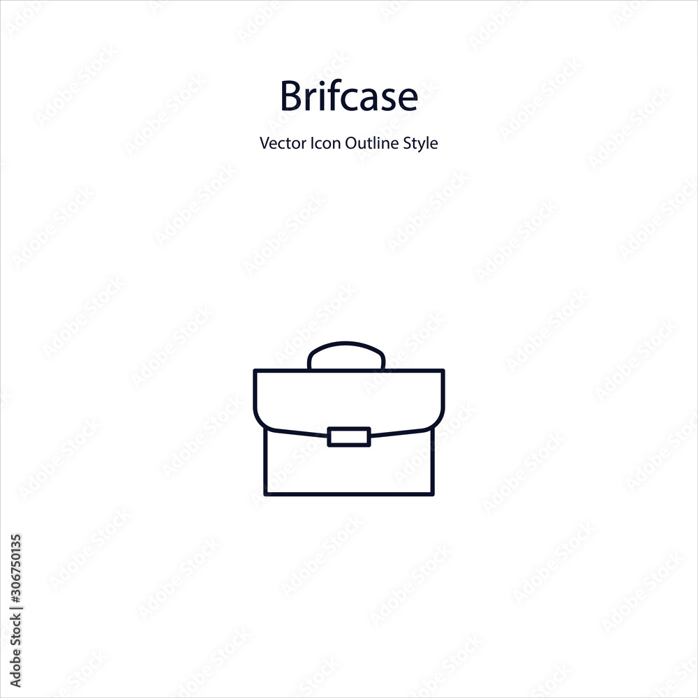 Brifcase Vector Icon Outline Style Brifcase Vector Icon Outline Style