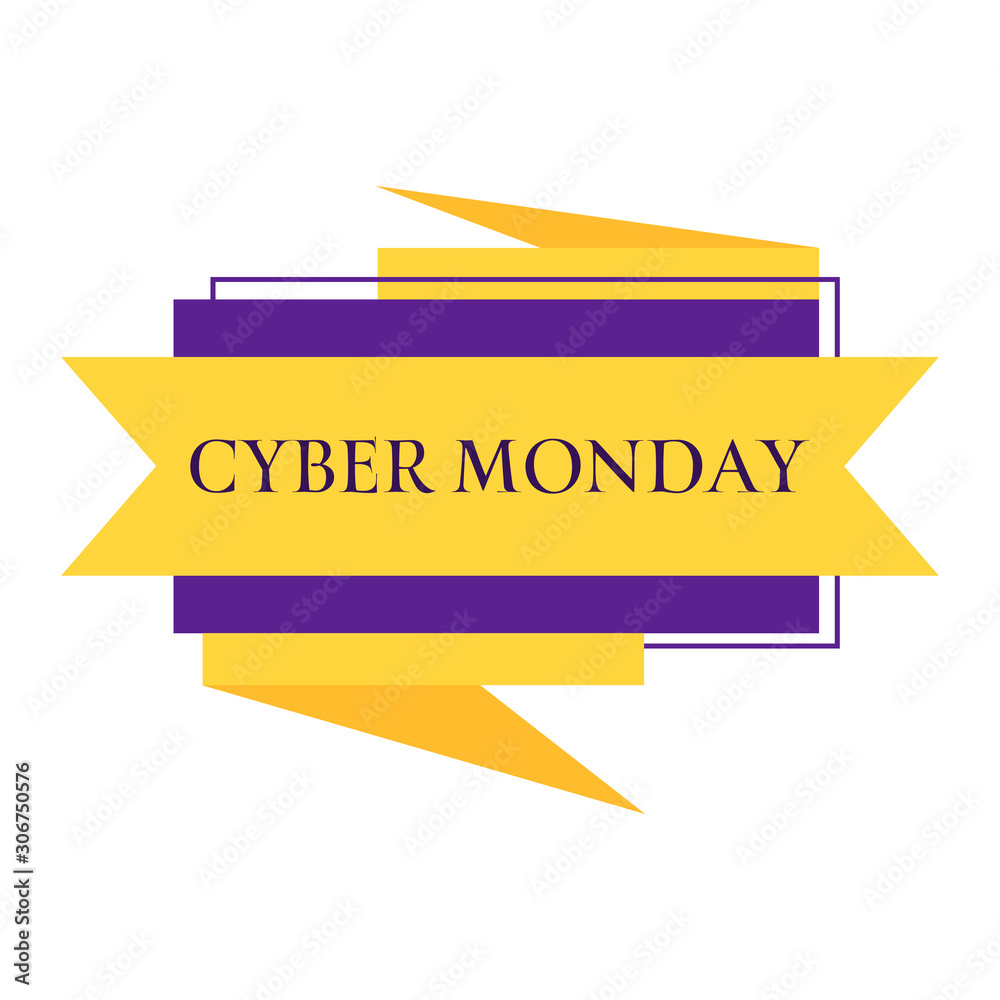 cyber monday big sale sticker advertisement special offer badge holiday online shopping concept discount banner vector illustration cyber monday big sale sticker advertisement special offer badge holiday online shopping concept discount banner vector illustration
