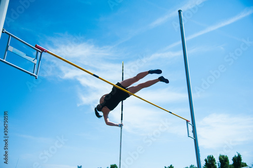 Competition pole vault jumper female