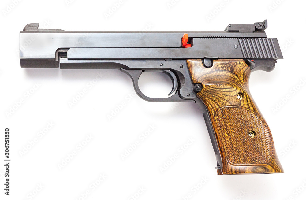 Gun over a white background