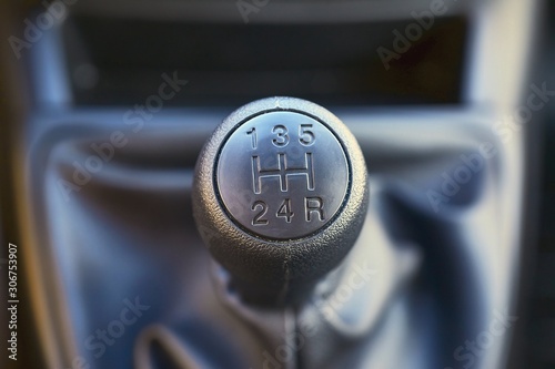 5 speed manual gearbox gear stick photo