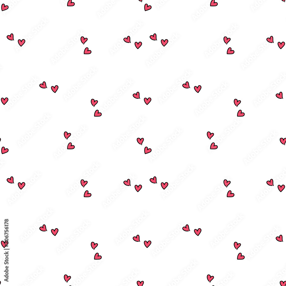 Valentine's day Seamless pattern with hearts.Vector illustration