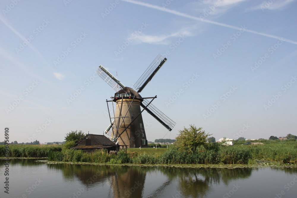 Windmill at the Kinderdijk in the Netherlands