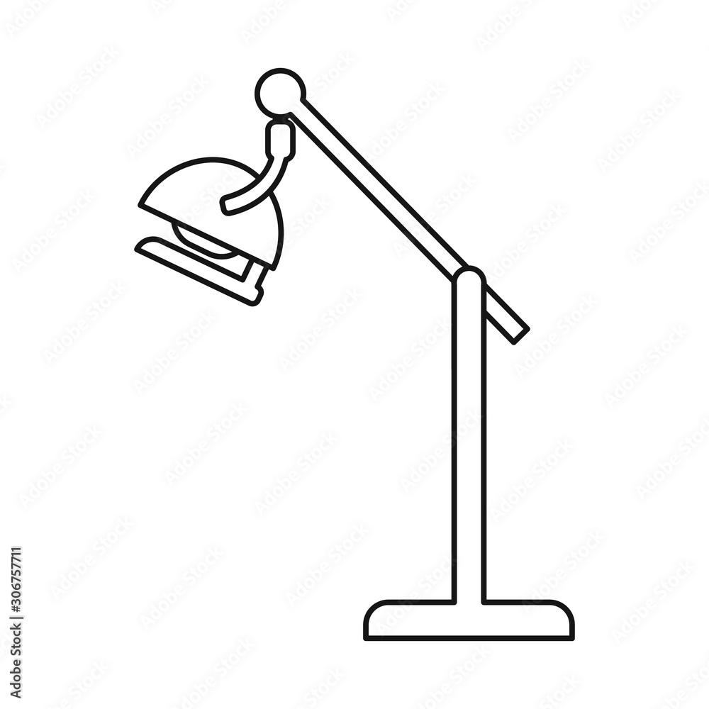 Isolated object of lamp and surgical logo. Graphic of lamp and light vector icon for stock.