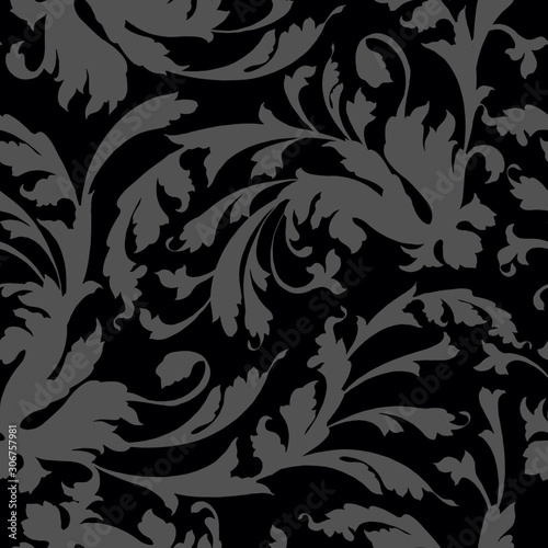 seamless pattern in classic style, baroque ornament