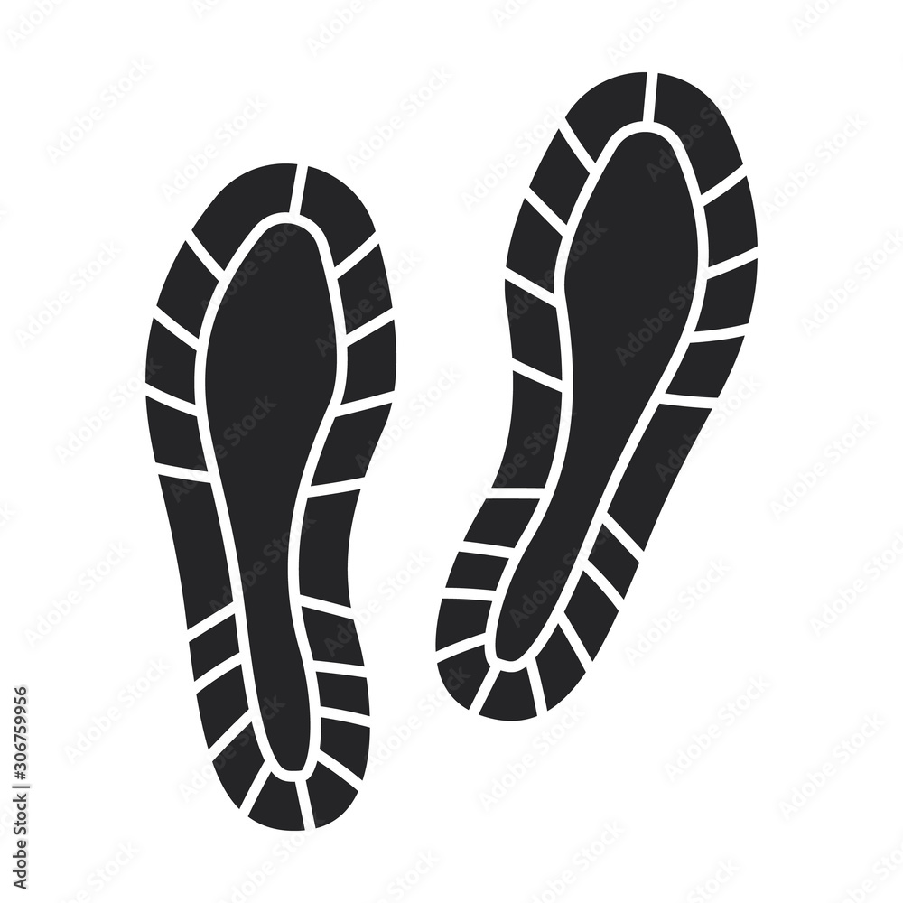 Print of shoe vector icon.Black vector icon isolated on white background print of shoe . Print of shoe vector icon.Black vector icon isolated on white background print of shoe .