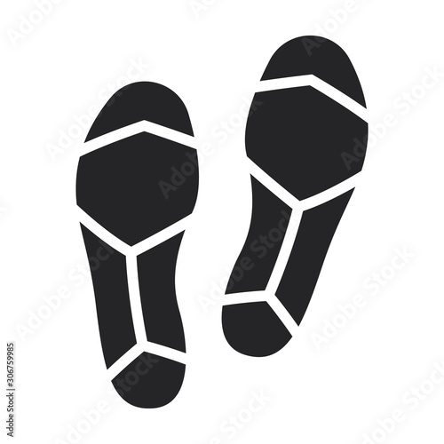 Print of shoe vector icon.Black vector icon isolated on white background print of shoe .