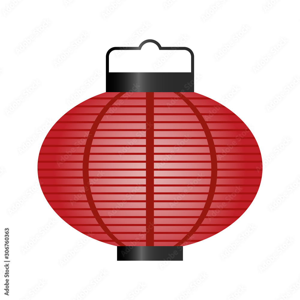 Asian decorative hanging lantern isolated on white background Asian decorative hanging lantern isolated on white background