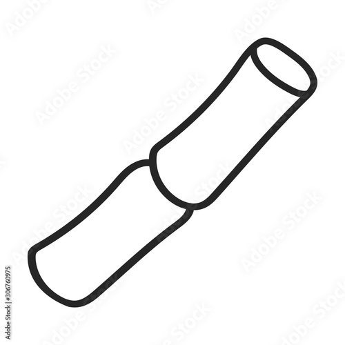 Stem of sugar cane vector icon.Line vector icon isolated on white background stem of sugar cane .