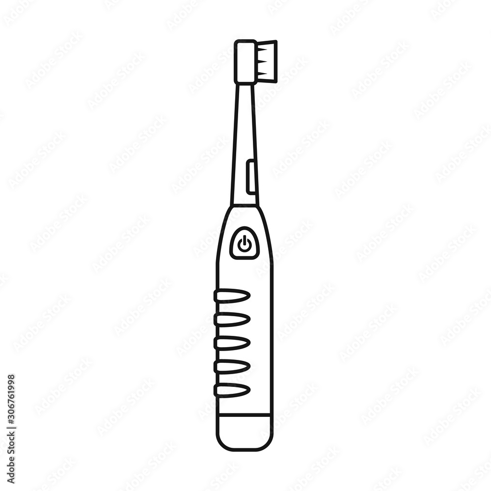 Tooth brush vector icon.Line vector icon isolated on white background tooth brush. Tooth brush vector icon.Line vector icon isolated on white background tooth brush.
