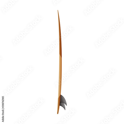 Surfboard vector icon.Realistic vector icon isolated on white background surfboard.