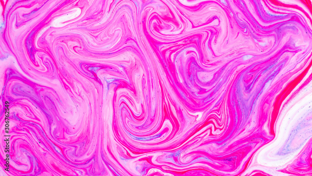 Transparent creativity. Trendy wallpaper. Abstract neon purple fluid art on concrete background. Digital art. Abstract pink and blue neon gradient background. Design backdrop