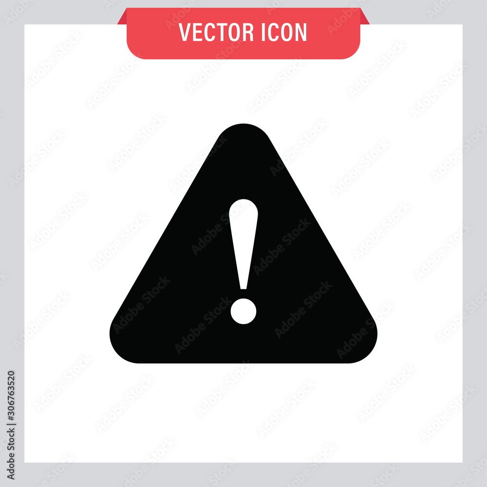 Attention icon, danger symbol vector. Triangle sign with exclamation mark. Attention icon, danger symbol vector. Triangle sign with exclamation mark.