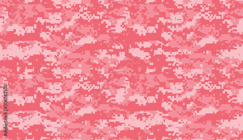 Print Seamless pattern. Abstract military or hunting camouflage background pink. Vector illustration. repeated seamless