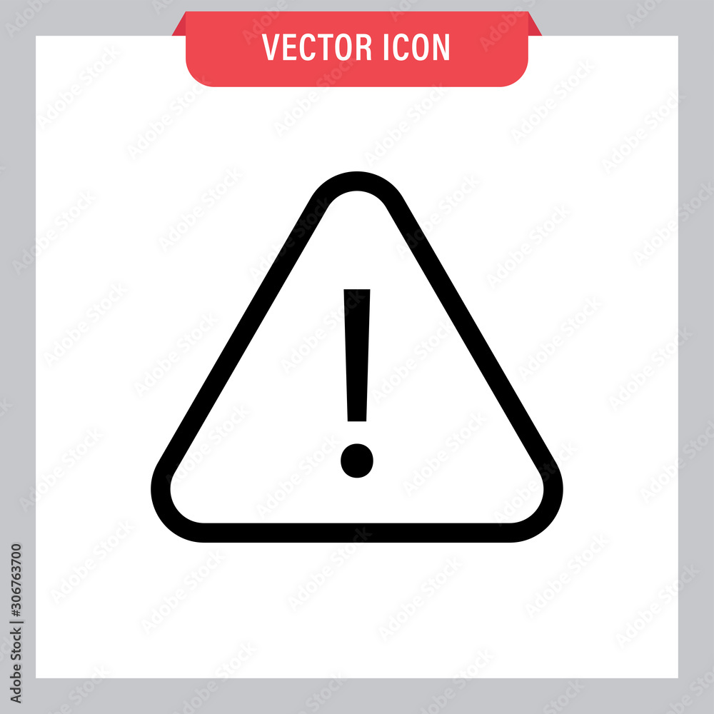 Attention icon, danger symbol vector. Triangle sign with exclamation mark. Attention icon, danger symbol vector. Triangle sign with exclamation mark.