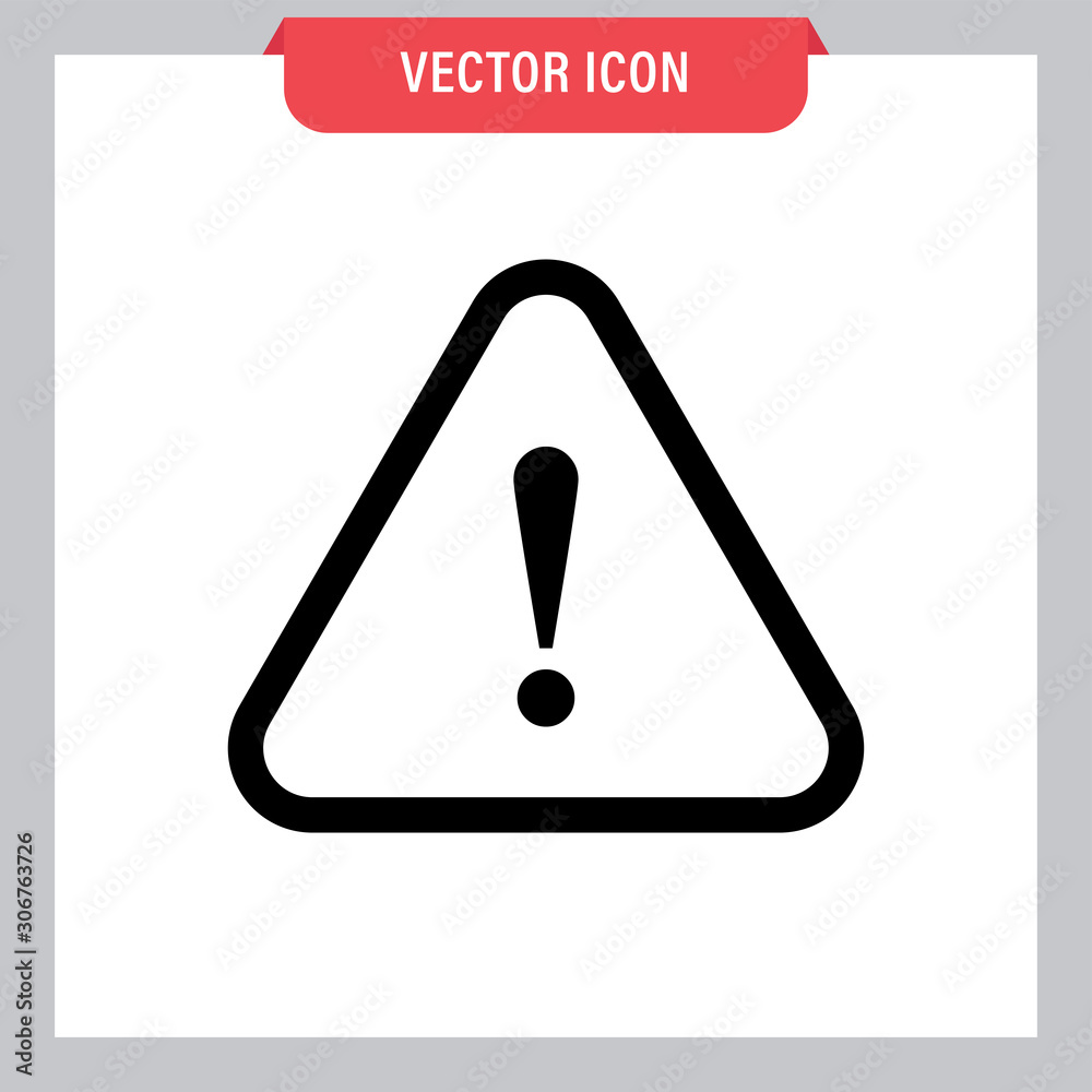 Attention icon, danger symbol vector. Triangle sign with exclamation mark. Attention icon, danger symbol vector. Triangle sign with exclamation mark.