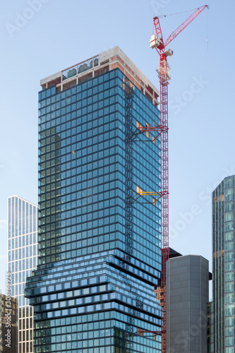Frankfurt am Main – Hochhaus im Bankenviertel im Bau