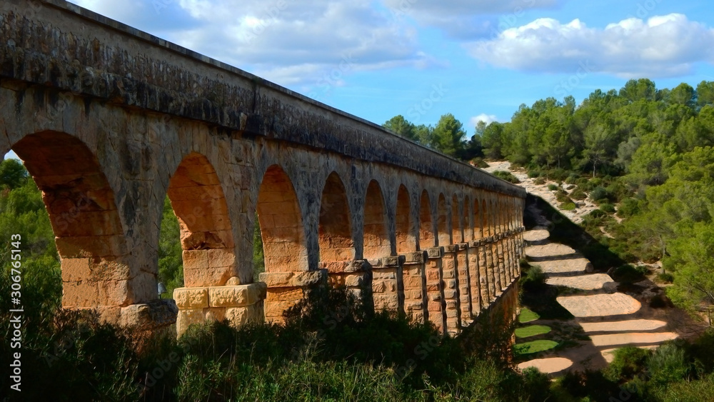 Devil's Bridge or Pont del Diable near Tarragona Spain