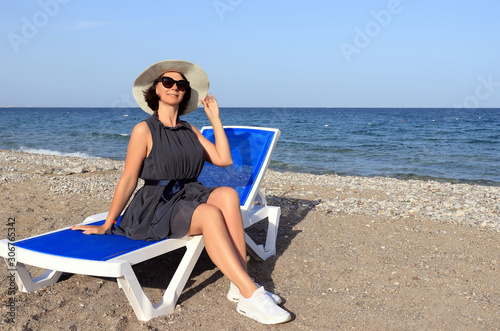 woman on the beach on vacation