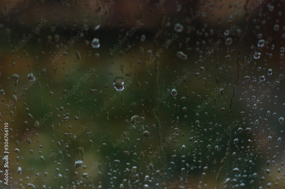 Obraz premium rain drops on window