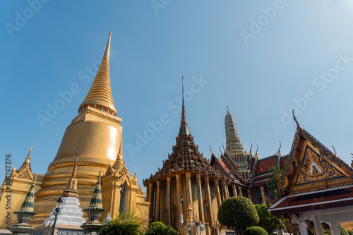 Main buildings in Grand Palace, Bangkok. A piece of the Thai architecture.
