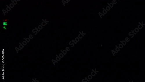 Wallpaper Mural City lights through the window of train traveling at dark night. Torontodigital.ca