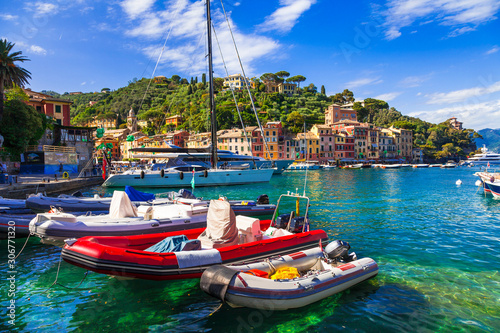 Portofino - Italian fishing village and  luxury holiday resort in Liguria