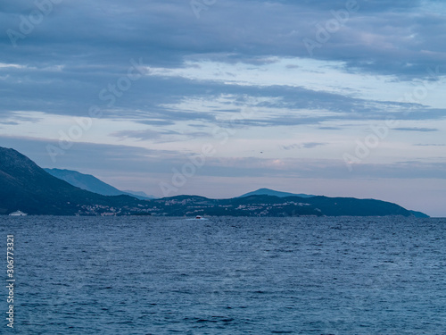 Views across the Adriatic Sea from Lokrum Island  Croatia