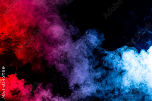 Colorful smoke overlay on a black background