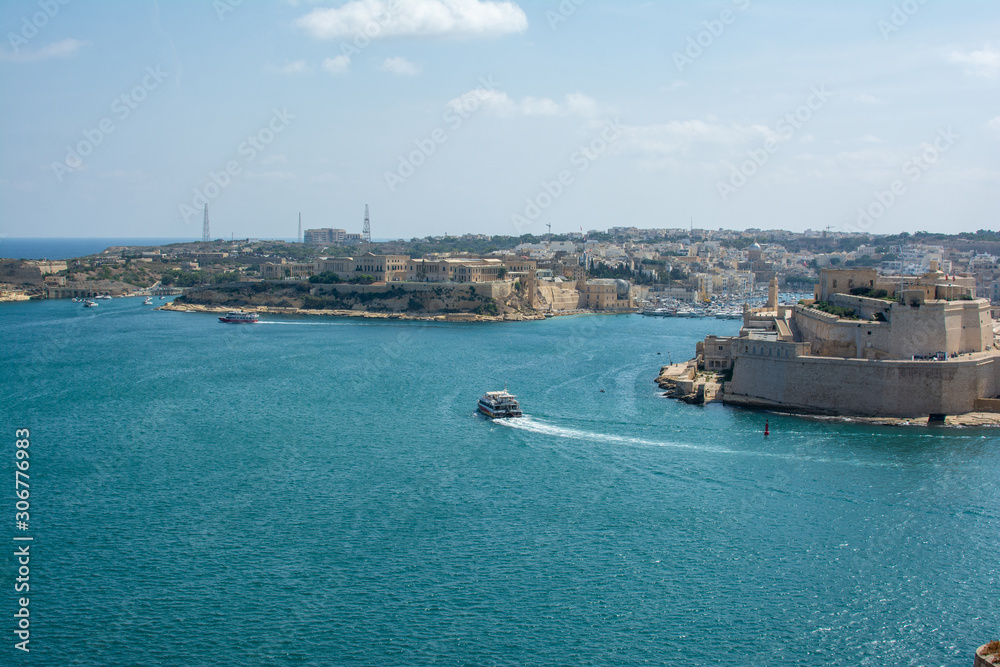View of three cities from Valetta Malta