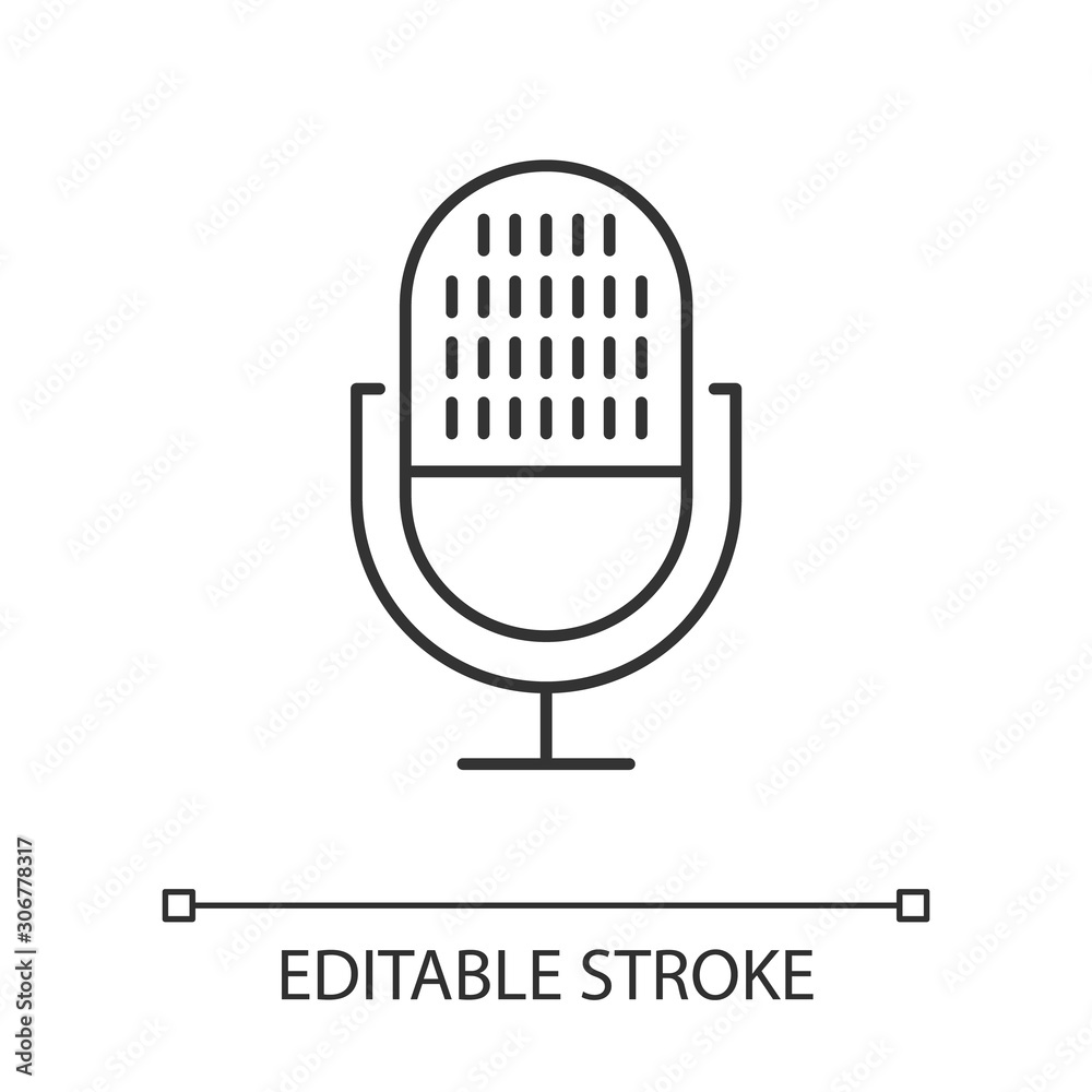 Voice control linear icons set. Sound request. Speech recognition process. Microphone using modes.Thin line illustrations. Contour symbols. Vector isolated outline illustrations. Editable stroke Voice control linear icons set. Sound request. Speech recognition process. Microphone using modes.Thin line illustrations. Contour symbols. Vector isolated outline illustrations. Editable stroke
