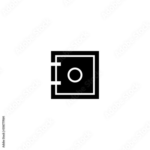 Bank safe icon. Finance symbol. Logo design element