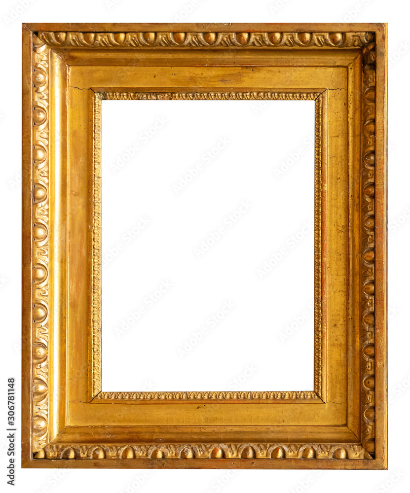 Photo antique picture frame isolated on white background Photo antique picture frame isolated on white background