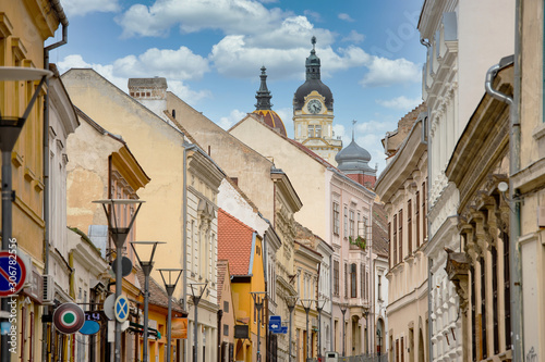 Detail of beautiful Hungarian historic town Pecs