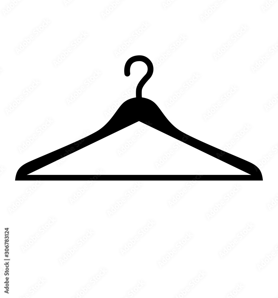 Hanger icon isolated on white background flat Hanger icon isolated on white background flat