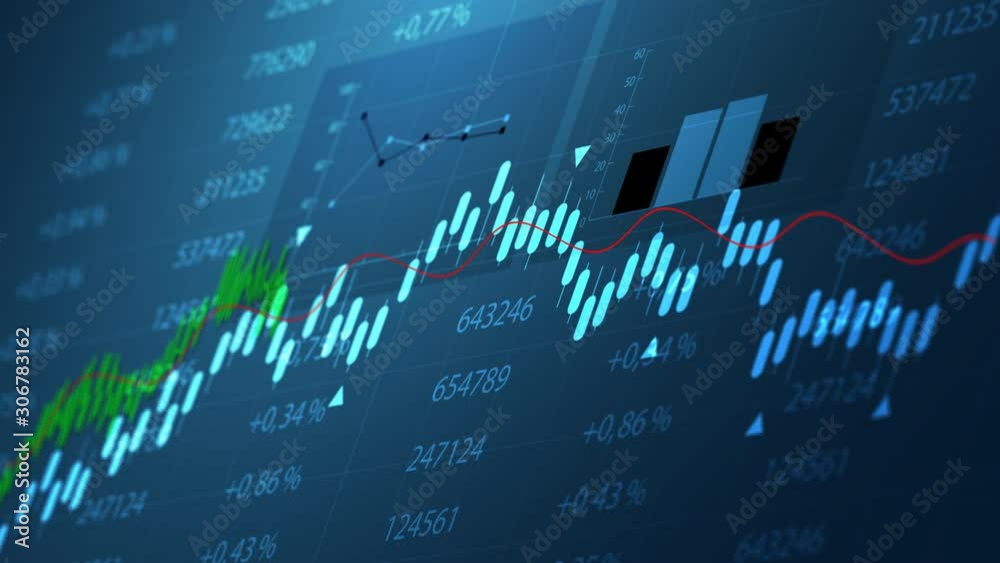 video, tabellone, grafico, economia, finanza, processare, dati, 4k