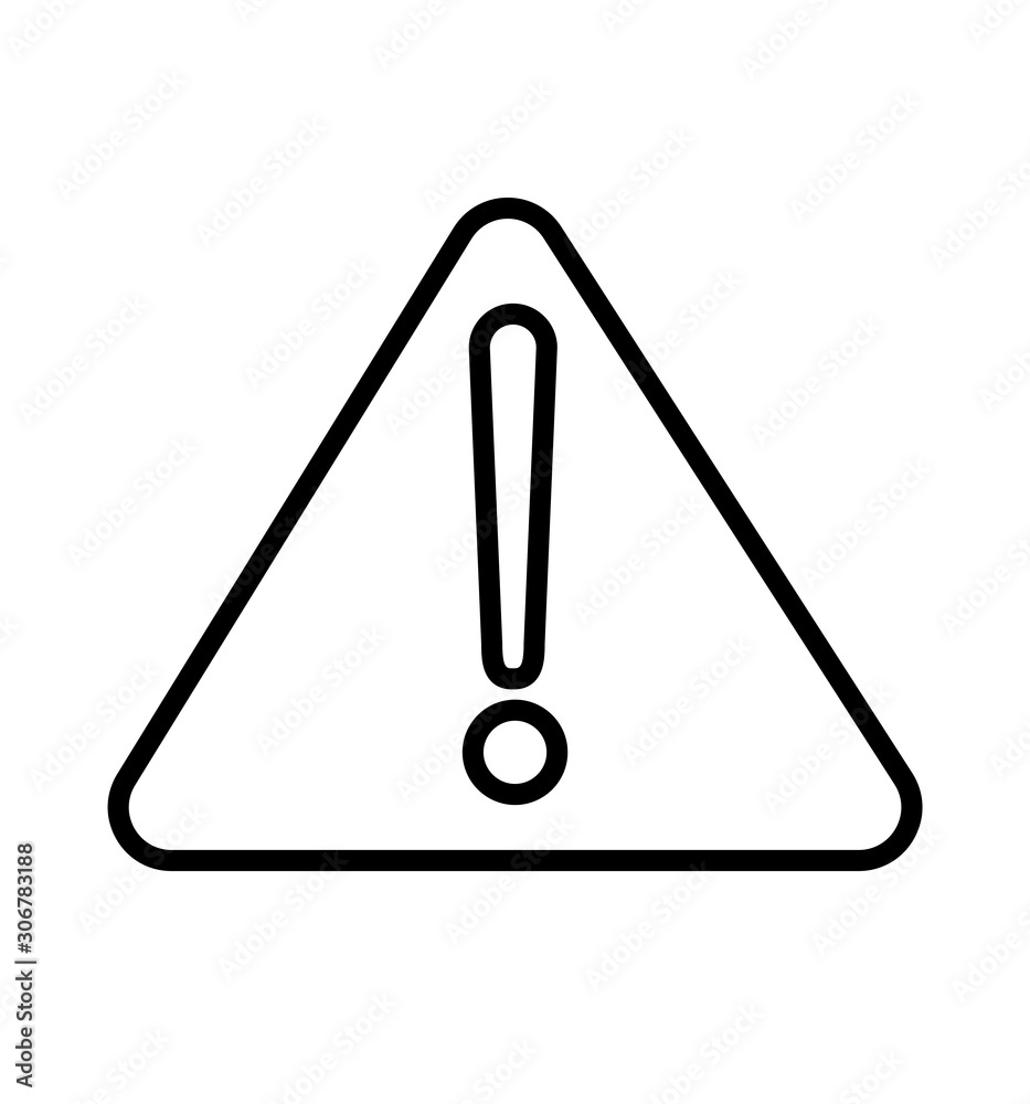 Caution icon sign isolated on white vector Caution icon sign isolated on white vector
