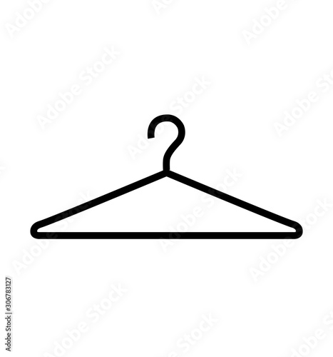 Clothes hanger icon isolated on white background vector