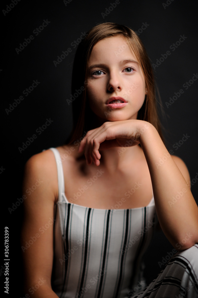 fashion picture of beautiful girl wearing black and white clothing fashion picture of beautiful girl wearing black and white clothing