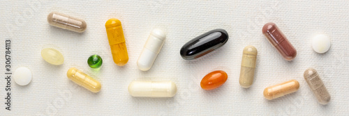vitamins and supplements background photo