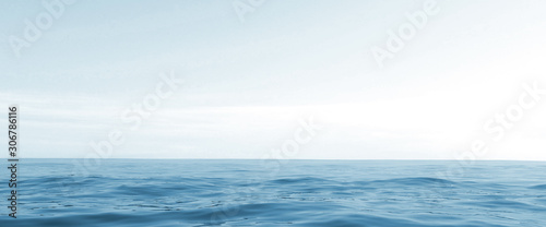 Horizon of the sea. 3d render © M.a.u