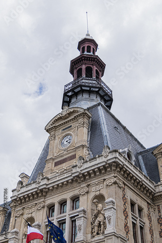 City hall (mairie) of the XII arrondissement in Paris. XII arrondissement, called Reuilly, is situated on the right bank of the River Seine. Paris, France.